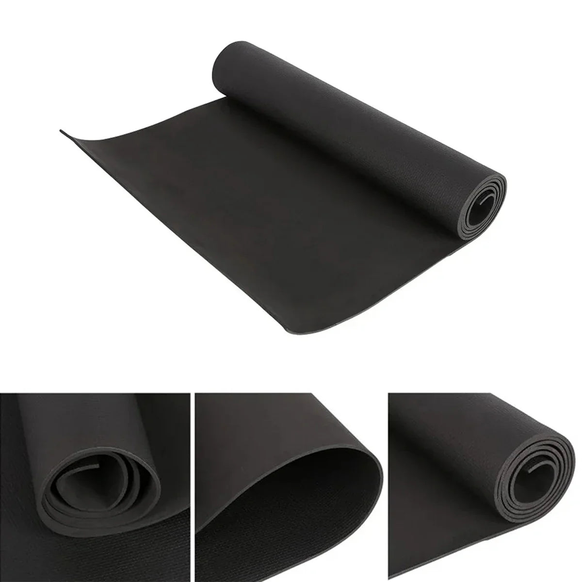 Solana Yoga Mat 4Mm Thick with Nylon Strap for Men & Women - Non Slip Exercise Mat for Home Yoga, Pilates, Stretching, Floor & Fitness Workouts