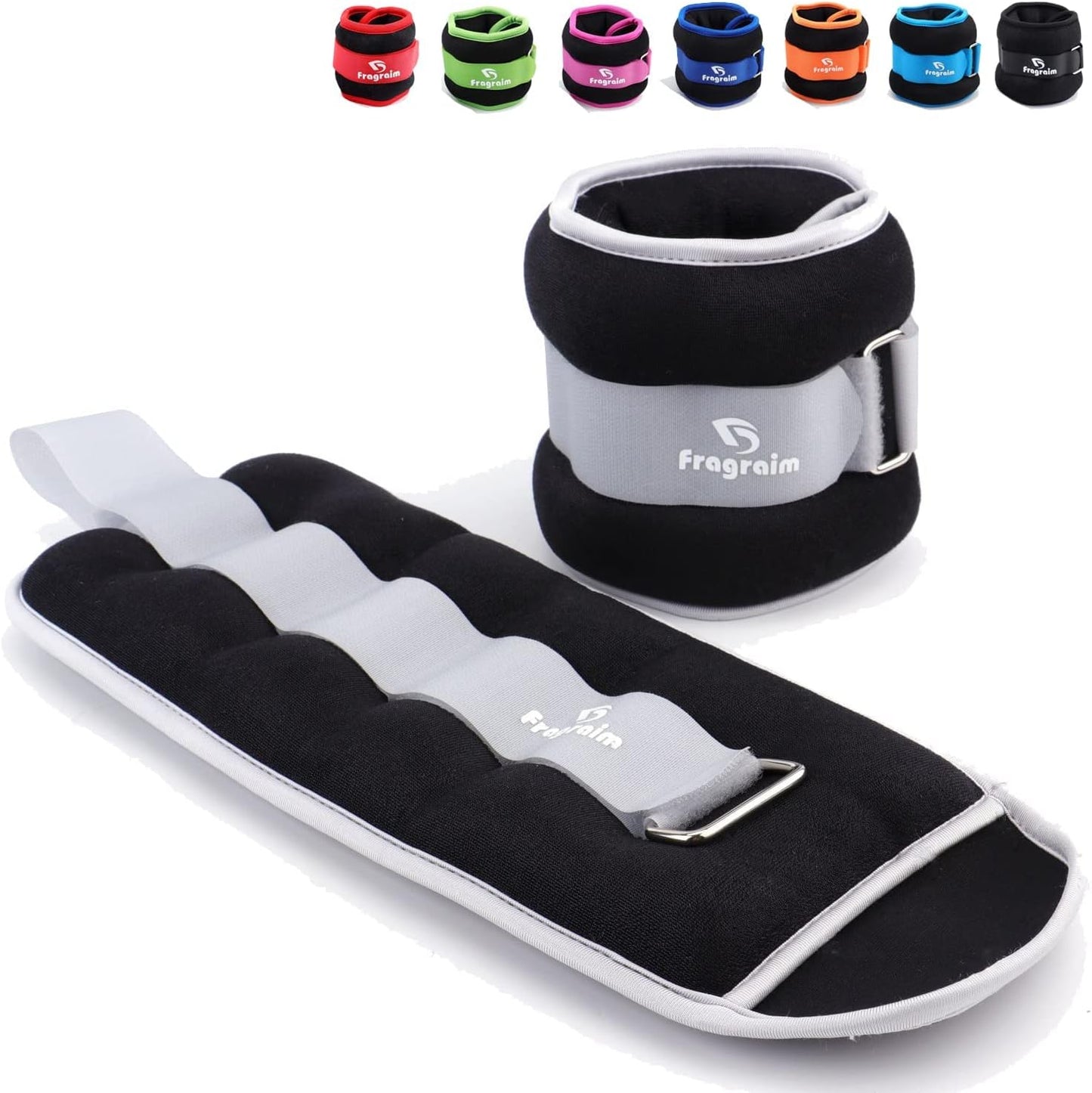Ankle Weights for Women, Men and Kids - 1/2/3/4/6/8/10/12/15/20 LBS 1 Pair Strength Training Wrist/Leg/Arm Weight with Adjustable Strap for Jogging, Gymnastics, Aerobics, Home Fitness, Physical Therapy