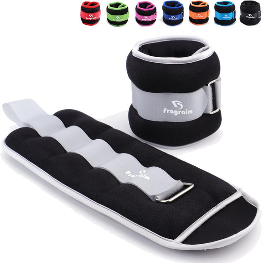 Ankle Weights for Women, Men and Kids - 1/2/3/4/6/8/10/12/15/20 LBS 1 Pair Strength Training Wrist/Leg/Arm Weight with Adjustable Strap for Jogging, Gymnastics, Aerobics, Home Fitness, Physical Therapy