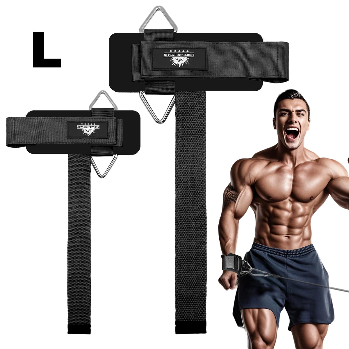 1Pair Adjustable Wrist Cuffs Weightlifting Straps with Ring,Premium Padded Straps for Cable Machine Workout for Weightlifting