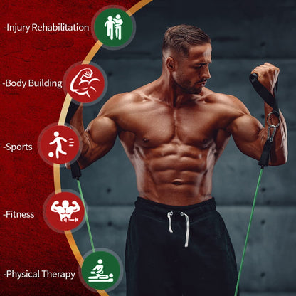 Resistance Bands, Exercise Bands, Workout Bands, Resistance Bands for Working Out with Handles for Men and Women, at Home
