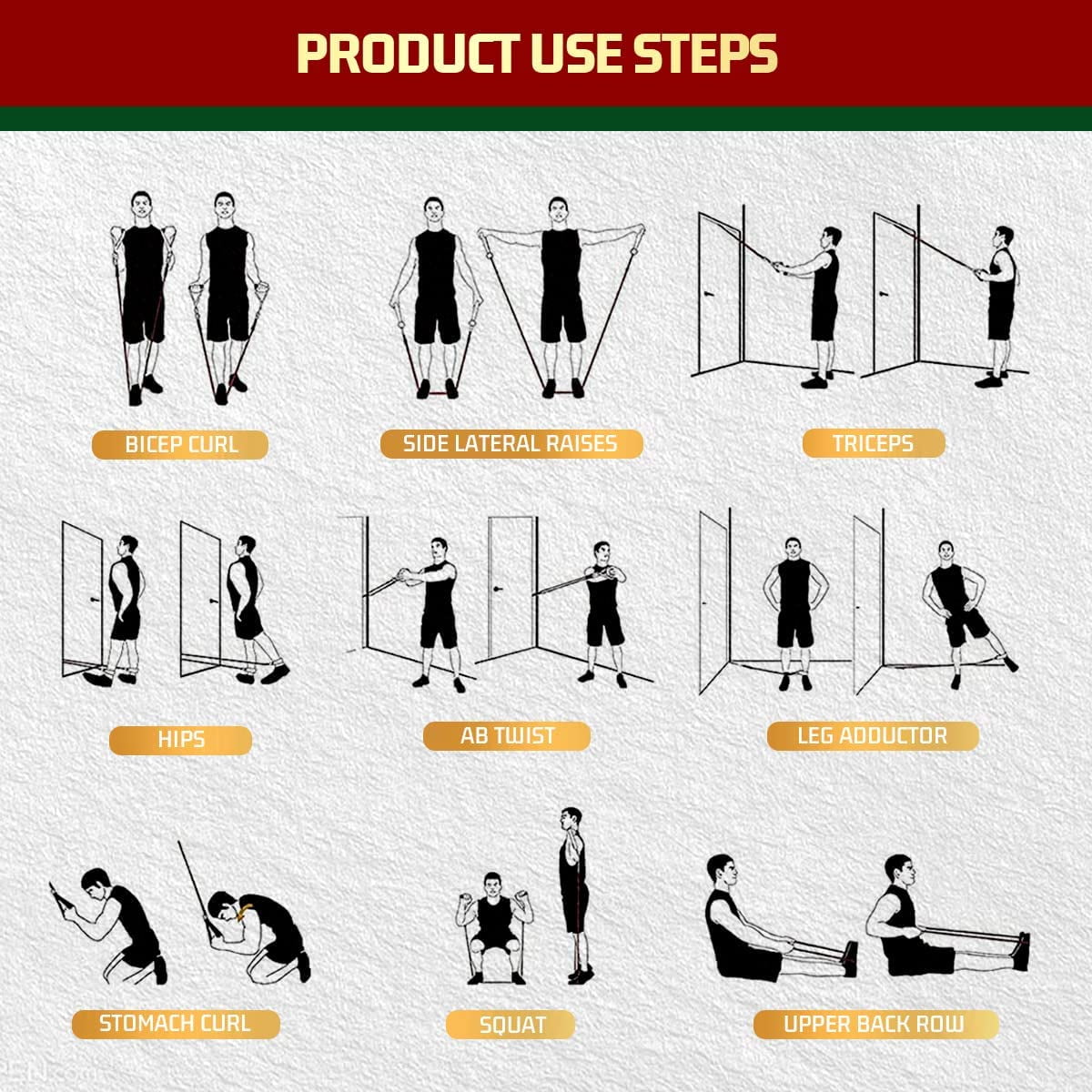Resistance Bands, Exercise Bands, Workout Bands, Resistance Bands for Working Out with Handles for Men and Women, at Home