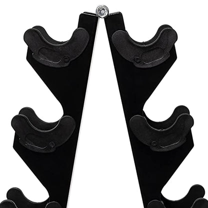 56 Lb Neoprene Coated Iron Dumbbell Hex Weights Set with Stand, Color-Coded