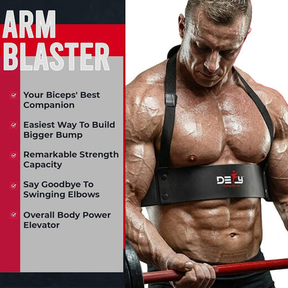 DEFY Arm Blaster for Biceps and Triceps Adjustable Curl Support with Durable 7Mm Aluminum Plate and Neck Pad for Strength Training Bodybuilding Isolator Curl Machine